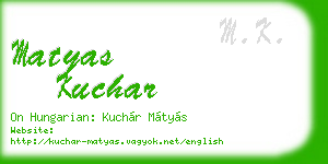 matyas kuchar business card